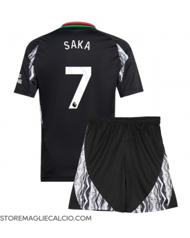 Arsenal Bukayo Saka #7 Maglia Gara Trasferta Repliche 2024-25 Bambino